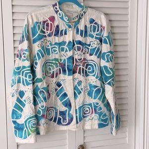 Decorative jacket with soutache trim